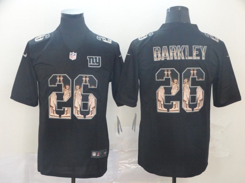 Men New York Giants #26 Barkley Black Nike Goddess fashion Edition NFL Jerseys->baltimore ravens->NFL Jersey